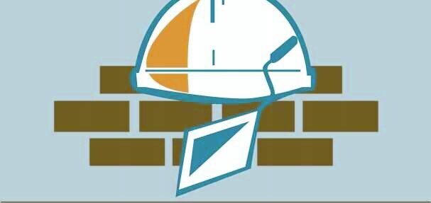 Boliville Enterprises emblem: hard hat and trowel over brickwork